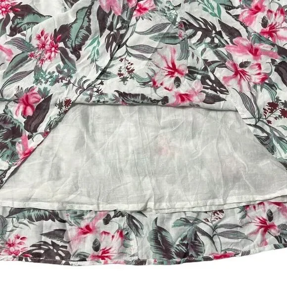 Sim & Sam Womens Pink/Gray/Green Tropical Smocked Lined V-Neck Maxi Dres… - Picture 10 of 14